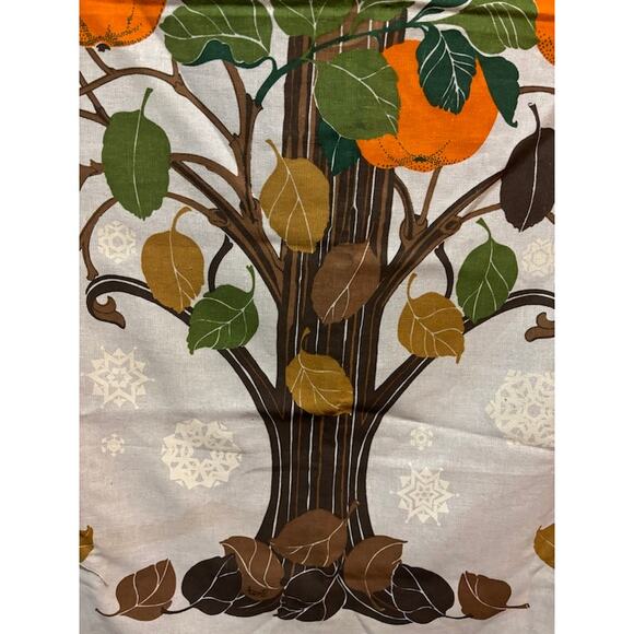 Vintage 1960s Toni Hermansson MCM fabric for Almedahls Sweden. Scandinavian tree - Picture 5 of 8